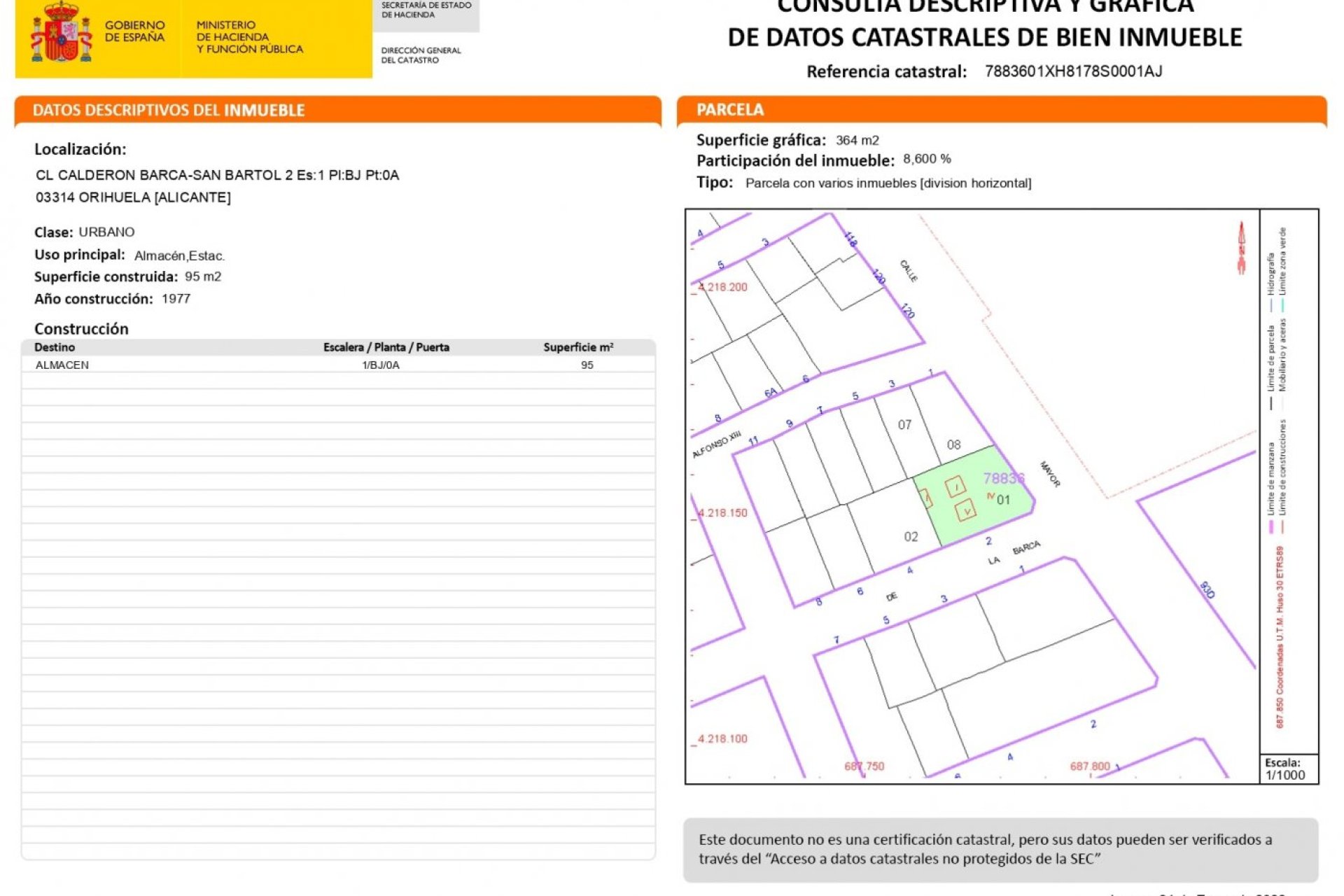 Resale - Local comercial - Orihuela - San Bartolomé